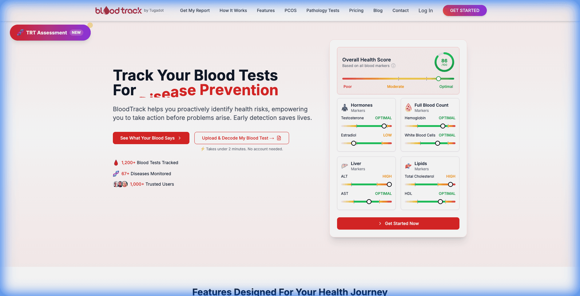 BloodTrack product screenshot